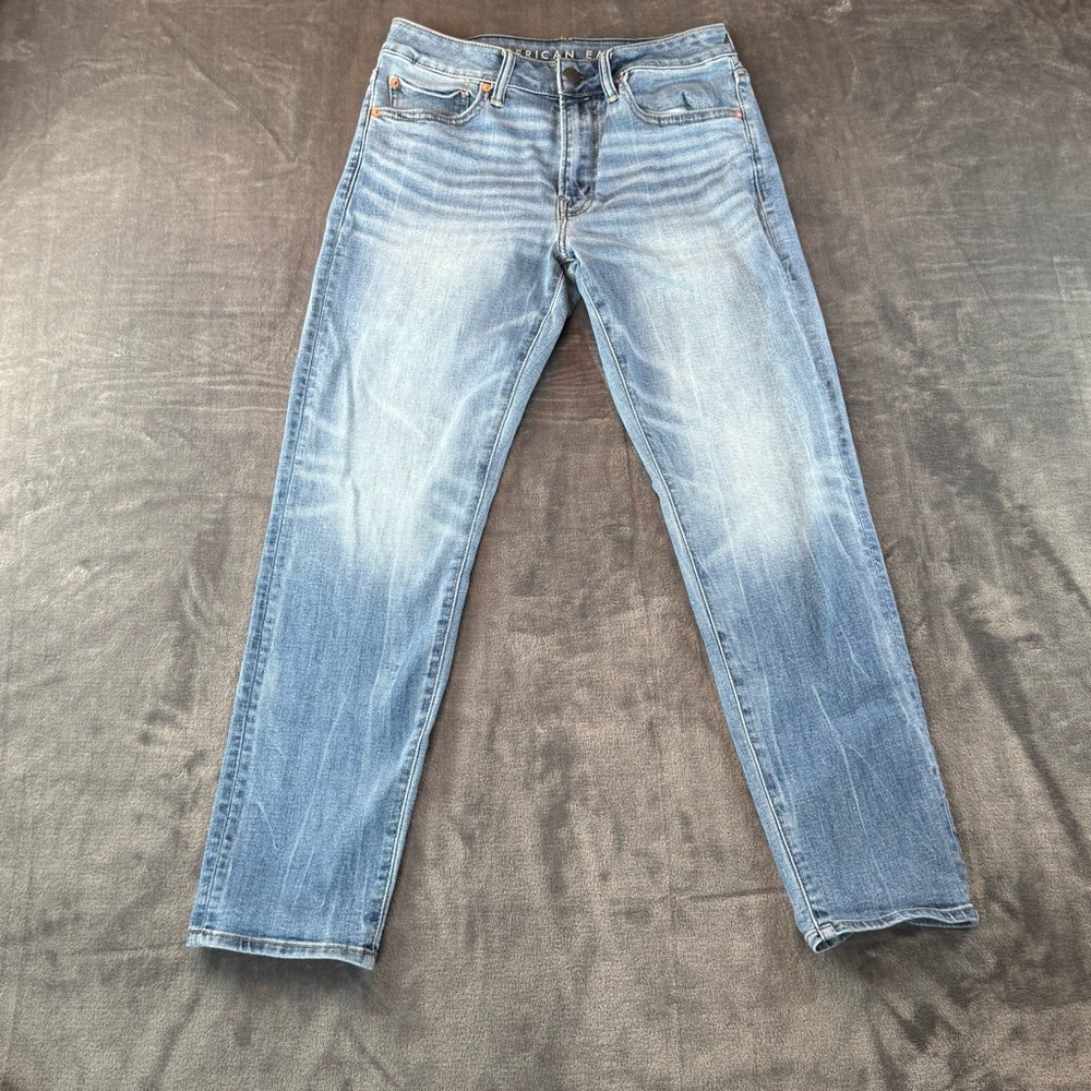 American Eagle Jeans Men's‎ 30X30 Outfitters Airflex + Light Blue Straight Jeans